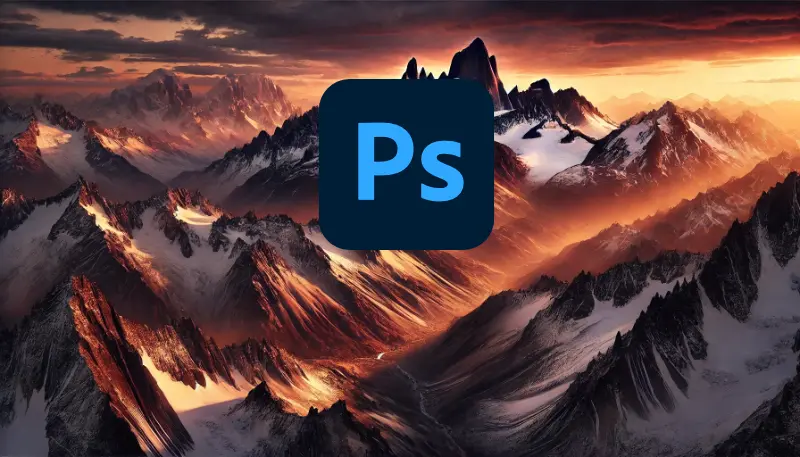 Adobe Photoshop Logo – professionelle Bildbearbeitung für hochauflösende Druckdaten und perfekte CMYK-Farbanpassung.