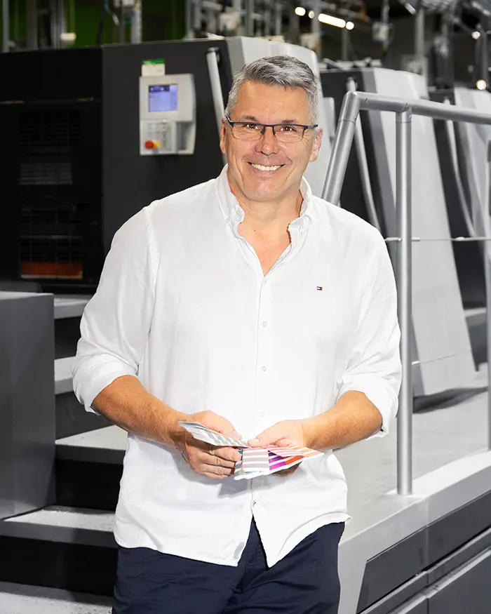Stefan Dyroff aus der Abteilung Produktionsleitung mit der Funktion Produktionsleitung / Druck bei der X-Press Druckerei in Berlin